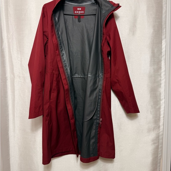 Women's Red Hooded Jacket - Picture 2 of 6